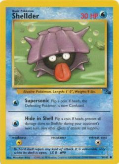 Pokemon Card - Fossil 54/62 - SHELLDER (common)