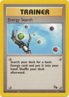 Pokemon Card - Fossil 59/62 - ENERGY SEARCH (common)