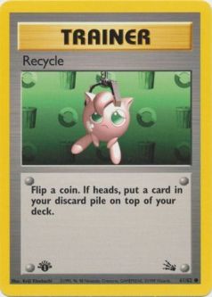 Pokemon Card - Fossil 61/62 - RECYCLE (common) **1st Edition**
