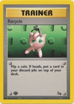Pokemon Card - Fossil 61/62 - RECYCLE (common) *1st Edition*