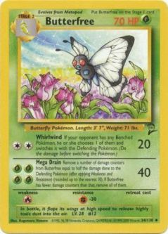 Pokemon Card - Base 2 Set 34/130 - BUTTERFREE (uncommon)