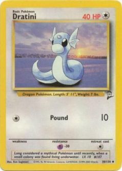 Pokemon Card - Base 2 Set 38/130 - DRATINI (uncommon)