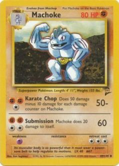 Pokemon Card - Base 2 Set 49/130 - MACHOKE (uncommon)
