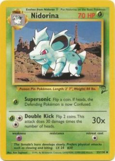 Pokemon Card - Base 2 Set 53/130 - NIDORINA (uncommon)