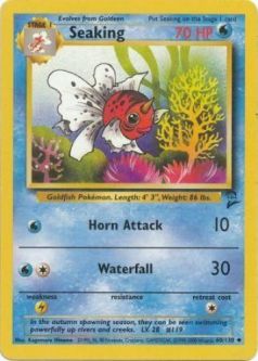 Pokemon Card - Base 2 Set 60/130 - SEAKING (uncommon)