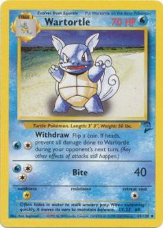 Pokemon Card - Base 2 Set 63/130 - WARTORTLE (uncommon)