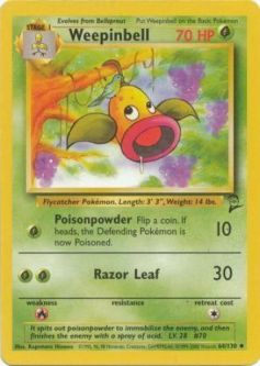 Pokemon Card - Base 2 Set 64/130 - WEEPINBELL (uncommon)