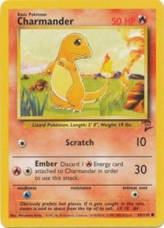 Pokemon Card - Base 2 Set 69/130 - CHARMANDER (common)