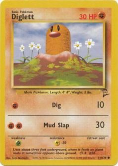 Pokemon Card - Base 2 Set 71/130 - DIGLETT (common)