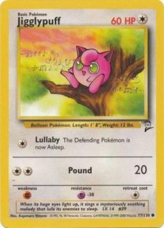 Pokemon Card - Base 2 Set 77/130 - JIGGLYPUFF (common)