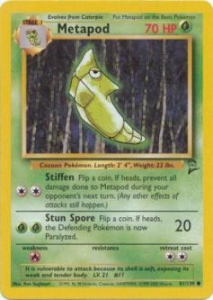 Pokemon Card - Base 2 Set 81/130 - METAPOD (common)