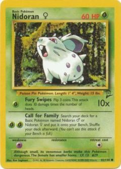 Pokemon Card - Base 2 Set 82/130 - NIDORAN F (common)