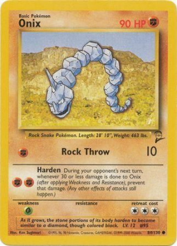 Pokemon Card - Base 2 Set 84/130 - ONIX (common)