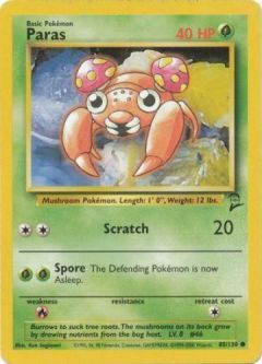 Pokemon Card - Base 2 Set 85/130 - PARAS (common)