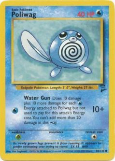 Pokemon Card - Base 2 Set 88/130 - POLIWAG (common)