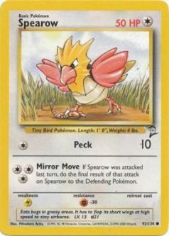 Pokemon Card - Base 2 Set 92/130 - SPEAROW (common)