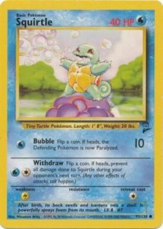 Pokemon Card - Base 2 Set 93/130 - SQUIRTLE (common)
