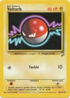 Pokemon Card - Base 2 Set 98/130 - VOLTORB (common)