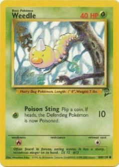 Pokemon Card - Base 2 Set 100/130 - WEEDLE (common)