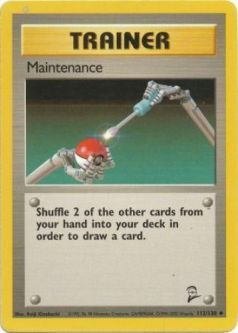 Pokemon Card - Base 2 Set 112/130 - MAINTENANCE (uncommon)
