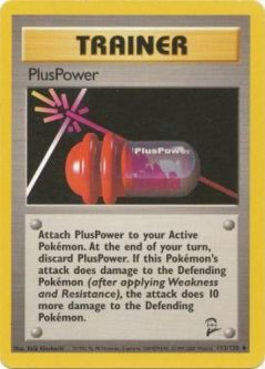 Pokemon Card - Base 2 Set 113/130 - PLUSPOWER (uncommon)