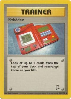 Pokemon Card - Base 2 Set 115/130 - POKEDEX (uncommon)