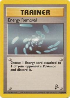 Pokemon Card - Base 2 Set 119/130 - ENERGY REMOVAL (common)