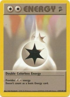 Pokemon Card - Base Set 2 124/130 - DOUBLE COLORLESS ENERGY (uncommon)