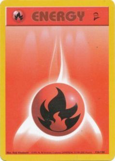 Pokemon Card - Base 2 Set 126/130 - FIRE ENERGY (common)