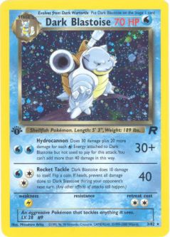 Pokemon Card - Team Rocket 3/82 - DARK BLASTOISE (holo-foil) * 1st Edition *