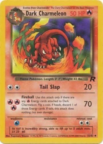 Pokemon Card - Team Rocket 32/82 - DARK CHARMELEON (uncommon)