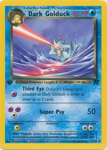 Pokemon Card - Team Rocket 37/82 - DARK GOLDUCK (uncommon) **1st