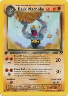 Pokemon Card - Team Rocket 40/82 - DARK MACHOKE (uncommon) **1st Edition**