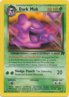 Pokemon Card - Team Rocket 41/82 - DARK MUK (uncommon) **1st Edition**