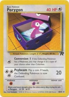 Pokemon Card - Team Rocket 48/82 - PORYGON (uncommon)