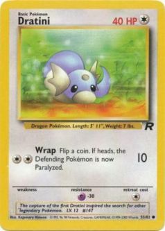 Pokemon Card - Team Rocket 53/82 - DRATINI (common)