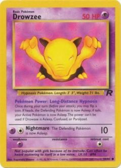 Pokemon Card - Team Rocket 54/82 - DROWZEE (common)