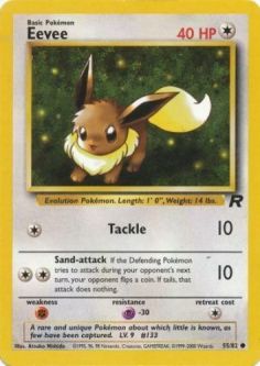 Pokemon Card - Team Rocket 55/82 - EEVEE (common)