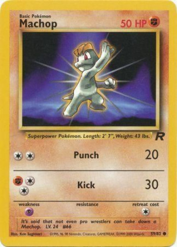 Pokemon Card - Team Rocket 59/82 - MACHOP (common)