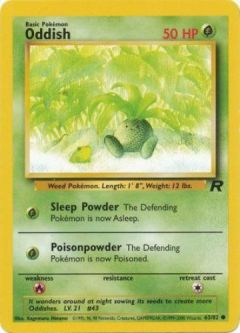 Pokemon Card - Team Rocket 63/82 - ODDISH (common)