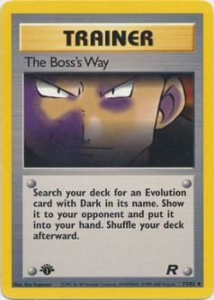 Pokemon Card - Team Rocket 73/82 - THE BOSS'S WAY (uncommon) *1st Edition*