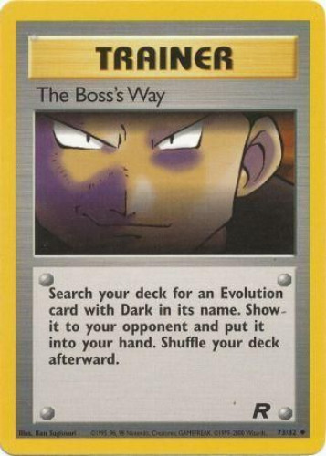 The Boss's Way 073 - Unlimited Team Rocket - Uncommon Heavily Played