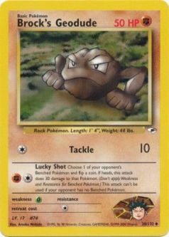 Pokemon Card - Gym Heroes 38/132 - BROCK'S GEODUDE (uncommon)