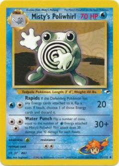 Pokemon Card - Gym Heroes 53/132 - MISTY'S POLIWHIRL (uncommon)
