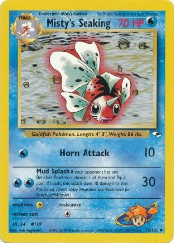 pokemon seaking card Seaking Jungle NM, 46/64 Pokemon Card main image 1