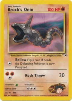 Pokemon Card - Gym Heroes 69/132 - BROCK'S ONIX (common)