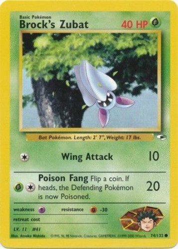 pokemon card zubat Japanese Team Rocket's 064/098 sv10 C TCG Common Card Type PrimetimePokemon's Blog: Zubat #53/135 --