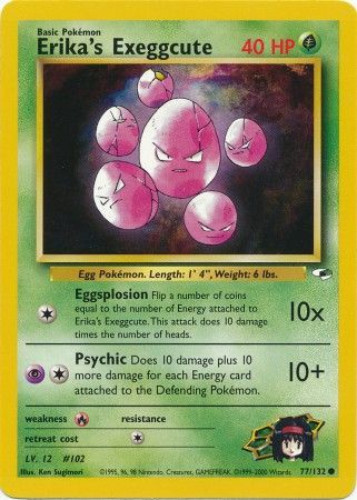 1995 exeggcute pokemon card Exeggcute ( Secret Rare) (102/101) [Black & White: Plasma Blast] Moderately Played Holofoil