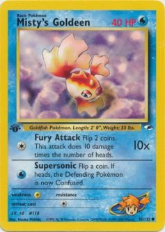 Pokemon Card - Gym Heroes 85/132 - MISTY'S GOLDEEN (common) **1st Edition**