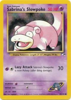 Pokemon Card - Gym Heroes 95/132 - SABRINA'S SLOWPOKE (common)